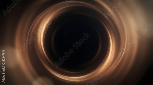 Фотография A realistic visualization of a supermassive black hole with an accretion disk in