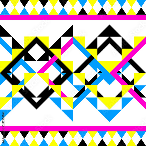 Foto abstract geometric ethnic pattern on white background
