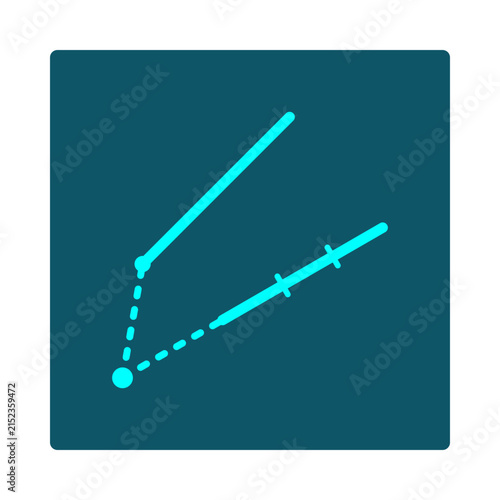 Cuadro en lienzo Eigenvalue icon: two vectors share one origin - one scales along its own line un