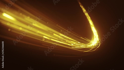 Golden Streaming Light Particles Background
Abstract background with gold fire streaming light particles flowing smoothly into space