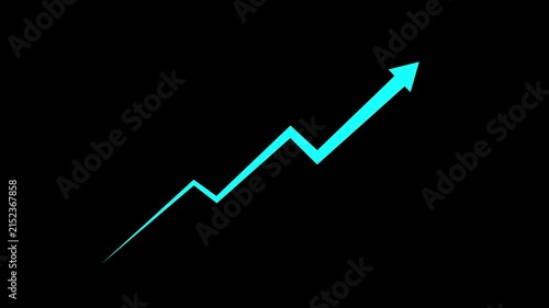 Creative Graph hand drawn arrow chart growing up. Exponential growth and Business profit increase. white arrow rising transparent background. rising arrow with grid background