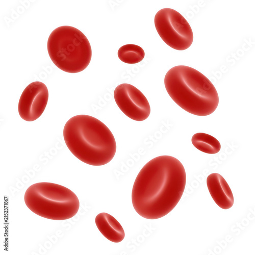RedBloodCellsScientificIllustrationIsolatedWhiteBackground