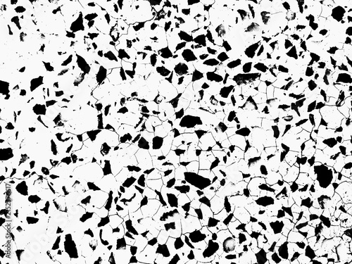 Black and white terrazzo stone texture, abstract monochrome granite surface pattern.