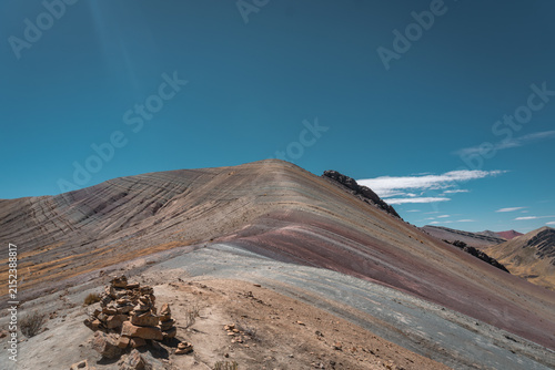 Colorful Mountain Landscape at Palccoyo, Cusco Peru