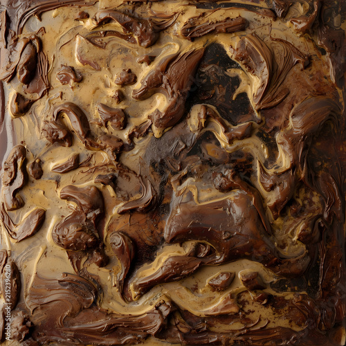 Luxury Abstract Brown Marble Texture with Swirling Organic Veins and Rich Earthy Tones, Elegant Natural Stone Background