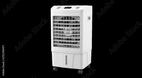 Portable evaporative air cooler with wheels