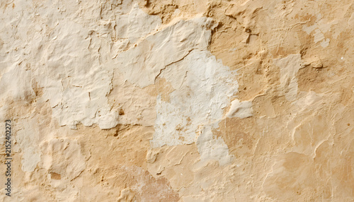 Natural Beige Plaster and Raw Earth Texture with Organic Uneven Surface, Warm Neutral Tones and Rustic Material Detail