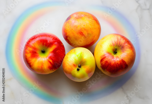 Four fresh red and yellow a...