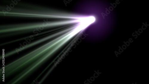 Radiant light beams converge towards a bright focal point against a black background lightrays luminescence irradiation glow radiance illumination spectral streak