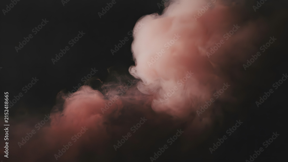 Obraz premium Abstract pink smoke on a black background,created with generative ai