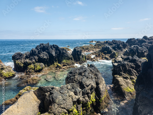 Porto Moniz Natural Swimming Pools on the Volcanic Coast of Madeira, Portugal