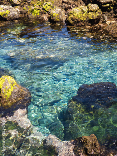 Porto Moniz Natural Swimming Pools on the Volcanic Coast of Madeira, Portugal
