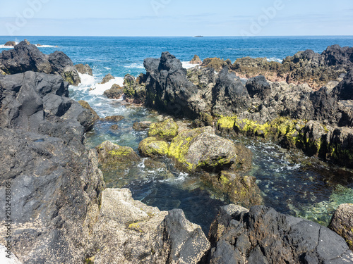 Porto Moniz Natural Swimming Pools on the Volcanic Coast of Madeira, Portugal