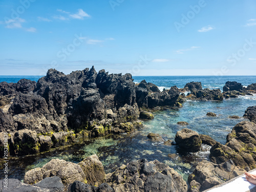 Porto Moniz Natural Swimming Pools on the Volcanic Coast of Madeira, Portugal