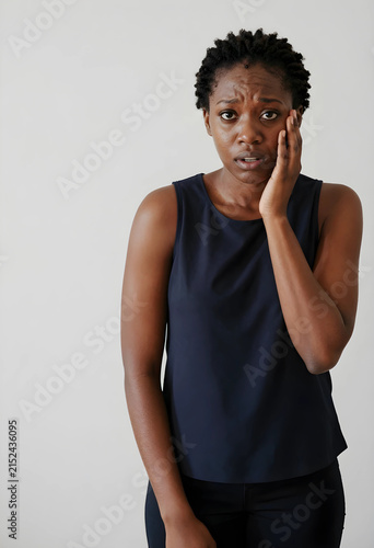 Concerned young african ame...