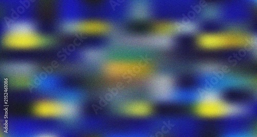 Photography Bright blue yellow and green abstract light smudges creating a vivid modern art