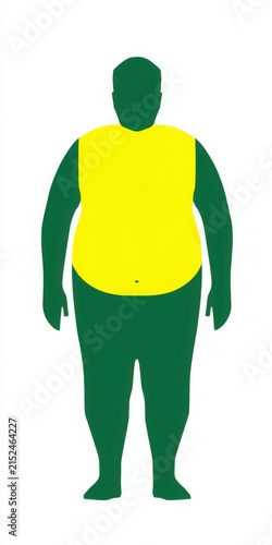 Obese male silhouette representing weight health issues