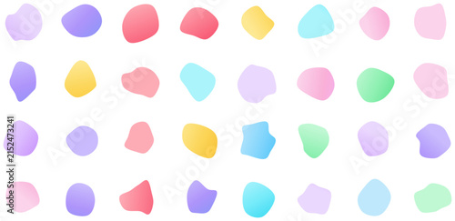 Set of colorful abstract fluid shapes