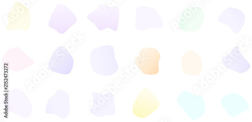 Set of soft pastel organic shapes