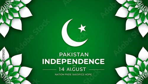 Pakistan Independence Day Floral Design