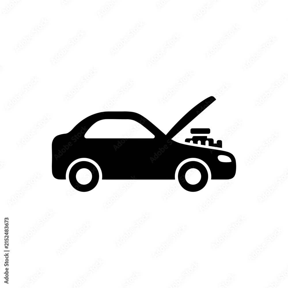 Fototapeta premium Mechanic Repairing Car Icon