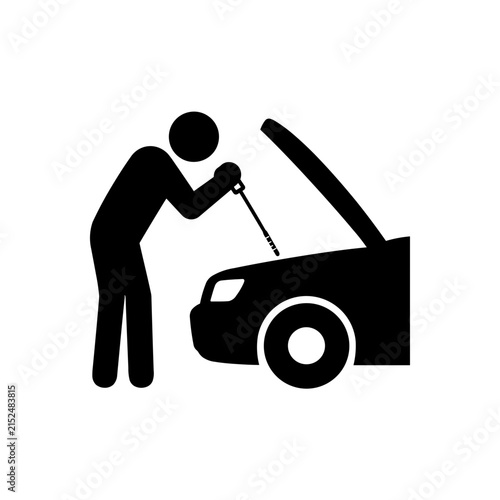 Auto Mechanic Hood Repair Icon