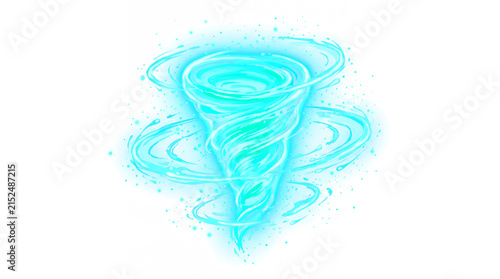 Orbiting splash ring liquid spiral whirl column glowing transparent overlay design element