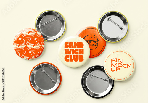 Pin Badge Collection Mockup