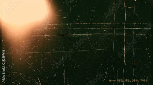 Vintage Film Texture with Light Leak Scratches and Dust