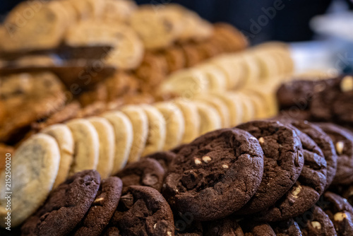 Obraz na plátně Delicious selection of assorted chocolate and sugar cookies