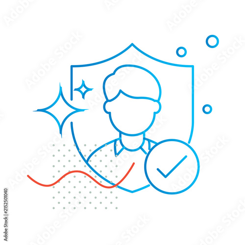 Student Safety School Shield Icon – Secure Learning Environment - Stock Illustration as SVG File