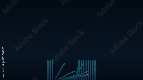 Dynamic motion of digital abstract lines and shapes in futuristic technology scene.
