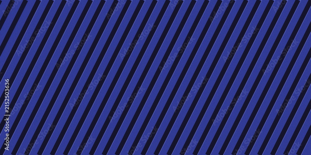 Fototapeta premium Diagonal blue and black striped abstract pattern background texture.