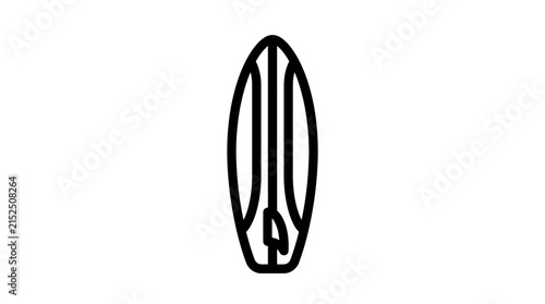 Surfboard outline icon for water sports.