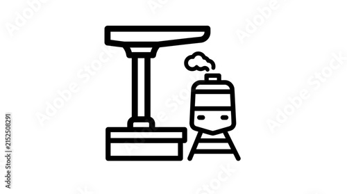 Train platform icon for public transit.