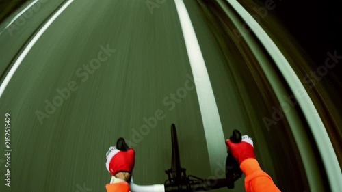 Cycling POV Time Lapse on Road with Long Exposure Motion Blur