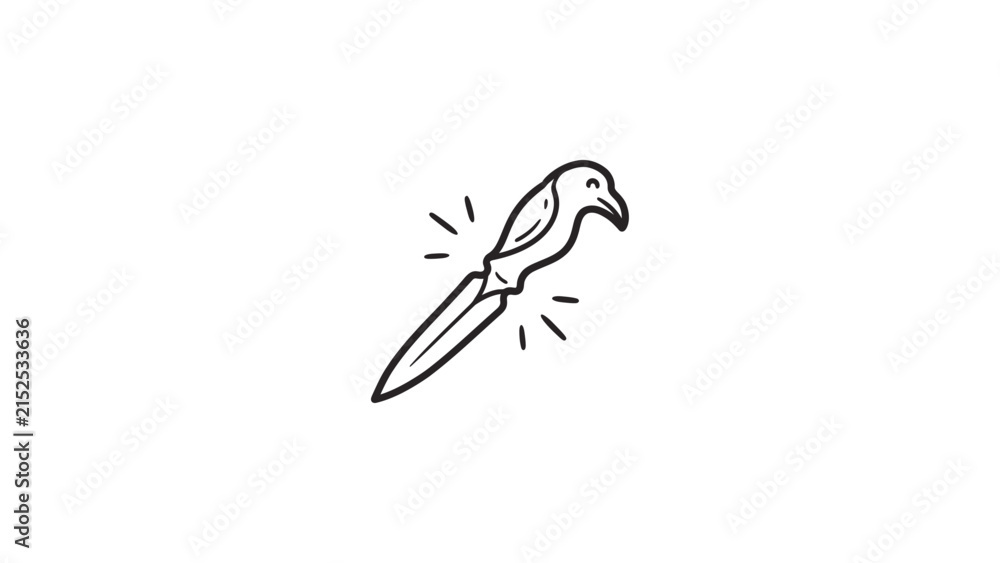 Obraz premium Bird in flight minimalist line art.