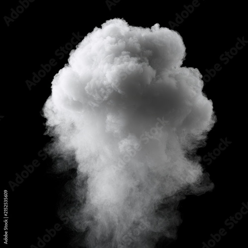 Thick white smoke cloud suspended in darkness, realistic vapor texture, atmospheric overlay