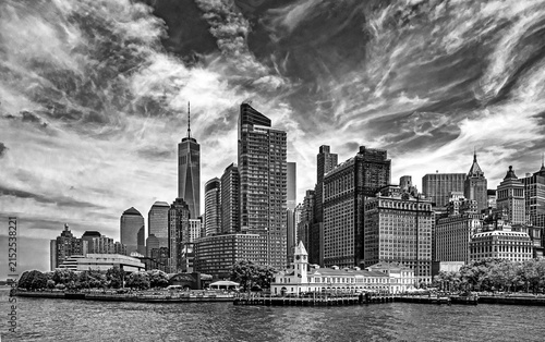New York City, lower Manhattan in morning