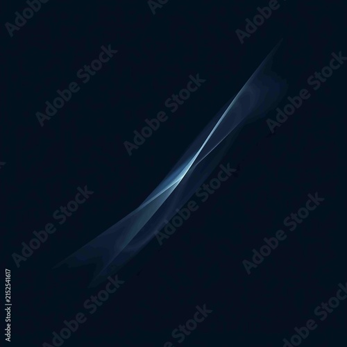 Abstract Blue Flowing Light Wave on Dark Background