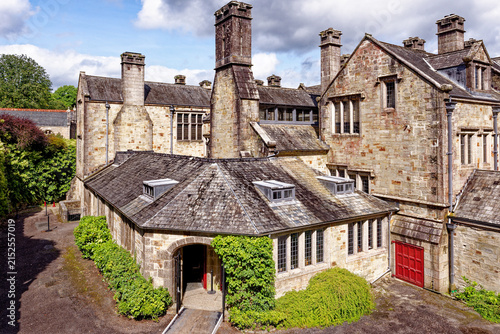 Canvas Print Historic Gabled Estate Architecture and Servants Wing Facade