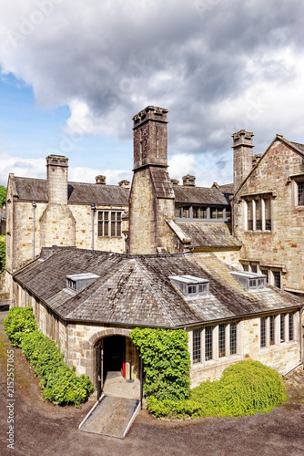 Historic Gabled Estate Architecture and Servants Wing Facade