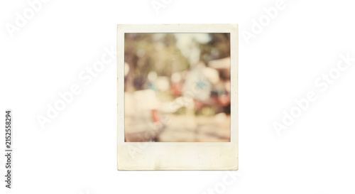 Canvas Print Vintage instant photo with faded colors and soft focus, evoking nostalgia