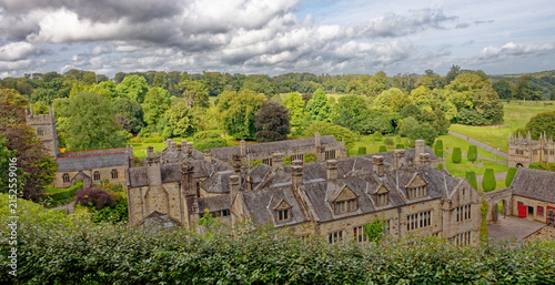 High Angle View of Lanhydrock House and Historic Country Estate