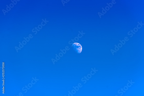 Cuadro en lienzo The moon in the blue sky