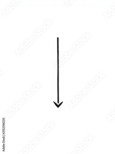 Simple illustration of a downward-pointing arrow on a white background, eps, down