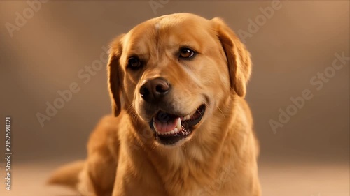 Labrador Retriever  happy and attentive
