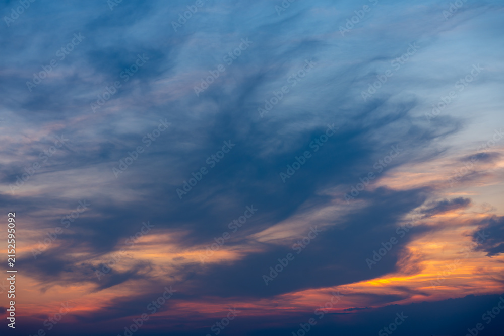Fototapeta premium sunset sky with clouds