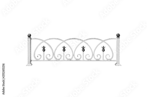 Antique white fence. B.