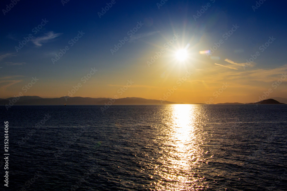 Obraz premium Evening Over the Saronic Gulf, Greece